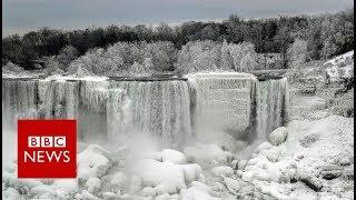 Niagara Falls becomes a 'winter wonderland' - BBC News