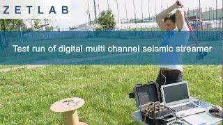 Test run of digital multi channel seismic streamer