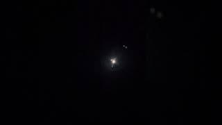 Jupiter and it's 4 moons, Lo, Europa, Ganymede, callisto through a 5 inch telescope.