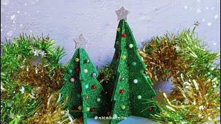 DIY: HOW TO MAKE A CHRISTMAS TREE  CRAFTS to decorate your DESK or CENTERPIECE