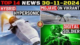 Indian Defence Updates : DRDO Hybrid Hypersonic Missile,Mojave for Navy,DRDO Digital Soldier System