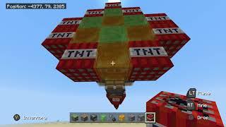 Minecraft Building Tunneling TNT missile/ NO Commentary