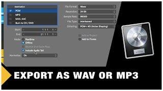 Logic Pro X - How to Export your Track (WAV or MP3)