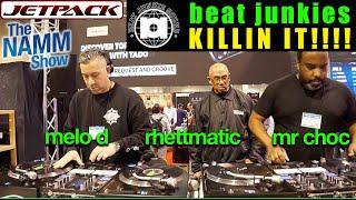 BEAT JUNKIES INCREDIBLE IMPROVISED DJ SET @ the JetPack/Beat Junkies Booth NAMM Show '23