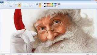 Unbelievably Realistic Microsoft Paint Art : Santa Claus Speed Painting Time Lapse