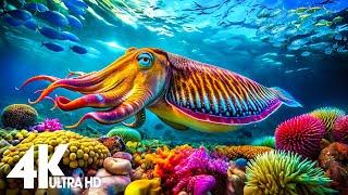 Aquarium 4K VIDEO ULTRA HD  Tropical Fish, Coral Reef, Jellyfish - Relaxing Sleep Meditation Music