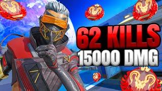 Octane 62 Kills and 15,000 Damage Gameplay Wins - Apex Legends (No Commentary)