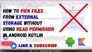 How to Pick file from External Storage Without Permission in Android Studio | Mobile App Development