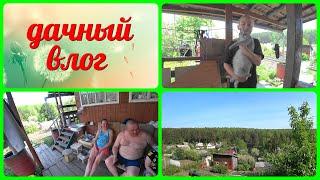 VLOG семья на даче/приютили кошку/никто не работает кроме Славки/что нового/избавились от детей