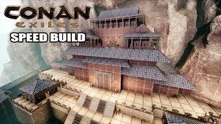 Conan Exiles - Dragon King Keep - Khitan Yamatai DLC Castle Fort Speed Build