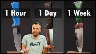 I made 3 Knives! 1 Hour, 1 Day, 1 Week
