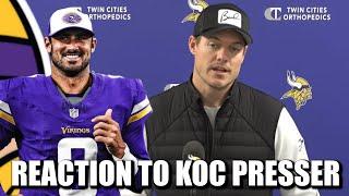 Reaction to Minnesota Vikings Head Coach Kevin O'Connell's Presser After the Daniel Jones Signing