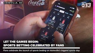 Fans celebrate the launch of sports betting on Asheville's biggest sports day