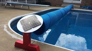 Battery Powered, Remote Controlled Automatic Solar Blanket Pool Cover Reel - Oh boy, so easy !