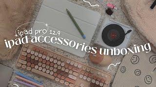 unboxing ipad accessories/haul ️ | aesthetic unboxing, keyboard, speaker + more