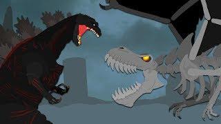 Shin Godzilla vs World Gobbler | DinoMania - Monster Battle | Godzilla Cartoons