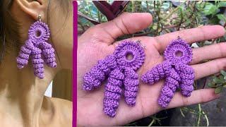 Spiral Crochet Earrings |by Crafty Camille