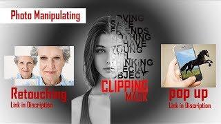 Place Image in Text Tutorial  Clipping Mask  Photoshop Artist