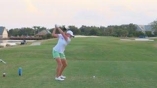 GOLF SWING 2012 - STACY LEWIS DRIVER - DOWN THE LINE & SLOW MOTION - HQ 1080p HD