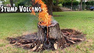 Stump VolcanoUsing Cooking Oil!