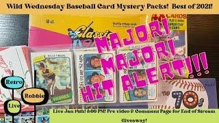 Retro Robbie Live! Retro Baseball Card Box Openings! Major Hit that was caught Live!