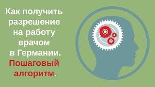 Как получить разрешение на работу врачом в Германии. Пошаговый алгоритм.