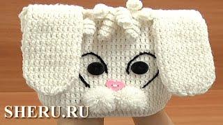 How to Crochet Bunny Hat Урок 1 часть 1 из 3 Шапочка детская вязаная