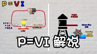 P=VI 解说 | 什么是 【电功率】 | 为何 P=VI 呢？