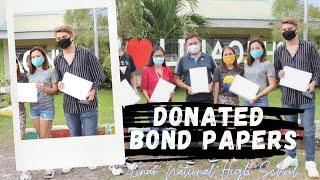 DONATED BOND PAPERS AT LINAO NATIONAL HIGH SCHOOL ORMOC CITY | DAN ALBERT JOSE