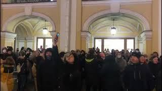 ВОЙНА УКРАИНА! Петербург снова на Дворцовой, а Москва на Пушкинской.МИТИНГИ ПРОТИВ ВОЙНЫ!видео с соц