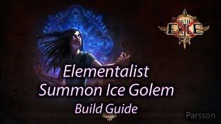 Path of Exile 3.9 - Summon Ice Golem - Elementalist Witch - Uber Elder Kill - Build Guide