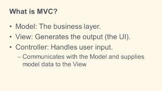 Getting Started with ASP.NET MVC5: An Overview of MVC