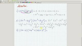 Ko'phadni ko'phadga ko'paytirish. Algebra 7-sinf. 19-dars