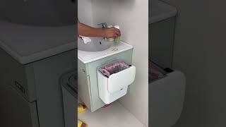 A trash can that can be hung on the wall, making cleaning easy #Practical and space-saving