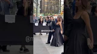 Severance star Adam Scott with his wife Naomi in NYC for TiME 100 