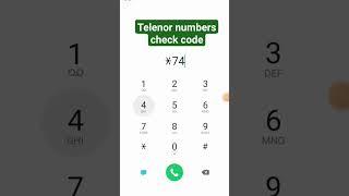 telenor number check code   working 