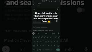 How to search permissions of a role in Discord Mobile #roduz #discord #howto #how #permission