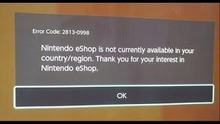 Nintendo Eshop is not available in your country/region | Problem Fixed 2023