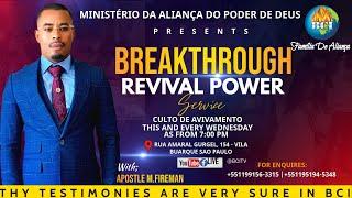 #BCI  WEDNESDAY BREAKTHROUGH REVIVAL POWER SERVICE || WITH APOSTLE MALIK FIREMAN 11-06-2025
