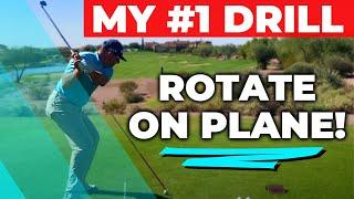 My Number 1 Drill (Learn To Rotate On Plane And Keep The Club From Tipping Over The Top)