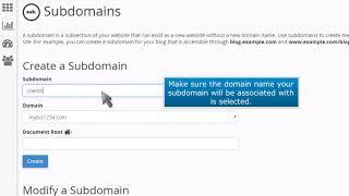 cPanel: How to Create a Subdomain