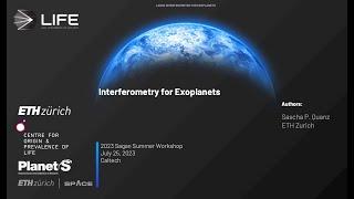 Observations: Interferometry -  Sascha Quanz (ETH Zurich)