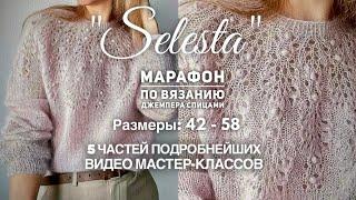 ШИК!  РОСКОШНАЯ КРУГЛАЯ КОКЕТКА!  ВЯЖЕМ ВМЕСТЕ ДЖЕМПЕР "SELESTA"!