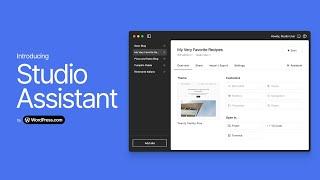 Meet the STUDIO ASSISTANT: Your AI Companion for Building WordPress Sites Locally 