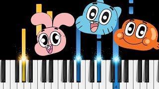 The Amazing World of Gumball - Theme Song - EASY Piano Tutorial