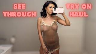 [4K] See-Through Lingerie Try on Haul | See-Through Try On Haul | Try-On Haul At Home