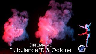 Cinema 4D Smoke Dance Animation - Turbulence FD & Octane Render