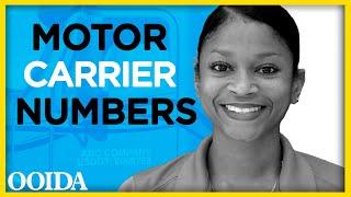 What is a Motor Carrier Number and who needs one?