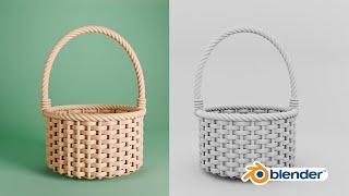 Try this Wicker Basket 3d Modeling in Blender it's Easy!