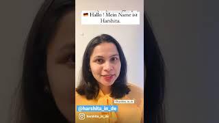 Introduction in German  (हिंदी & English) Part-1  #learngerman